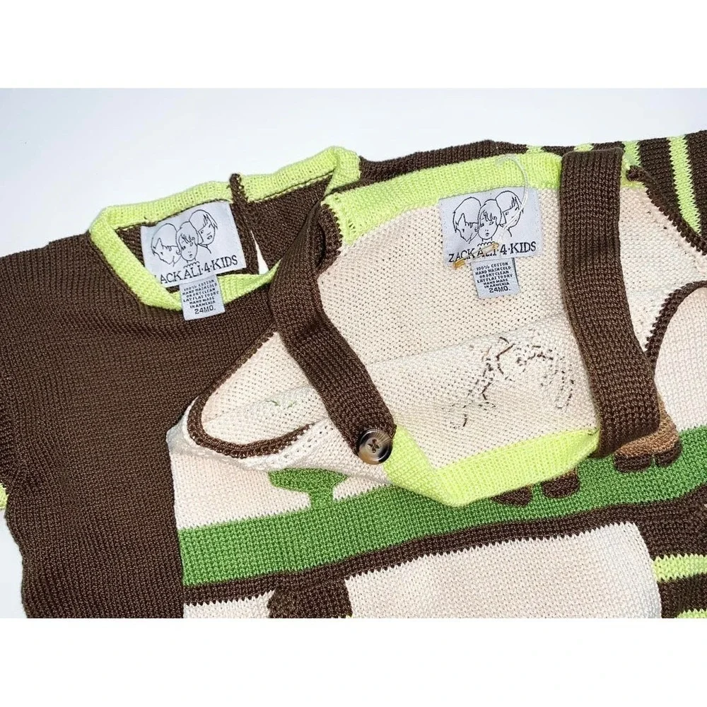 Zackali 4 Kids Woodland baby overall 2 Pcs set Boy or‎ Girl NEW!